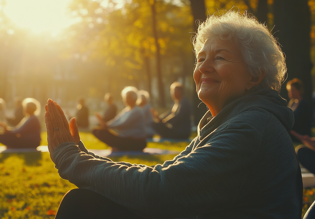 Команда йогатерапевтів у природному середовищі